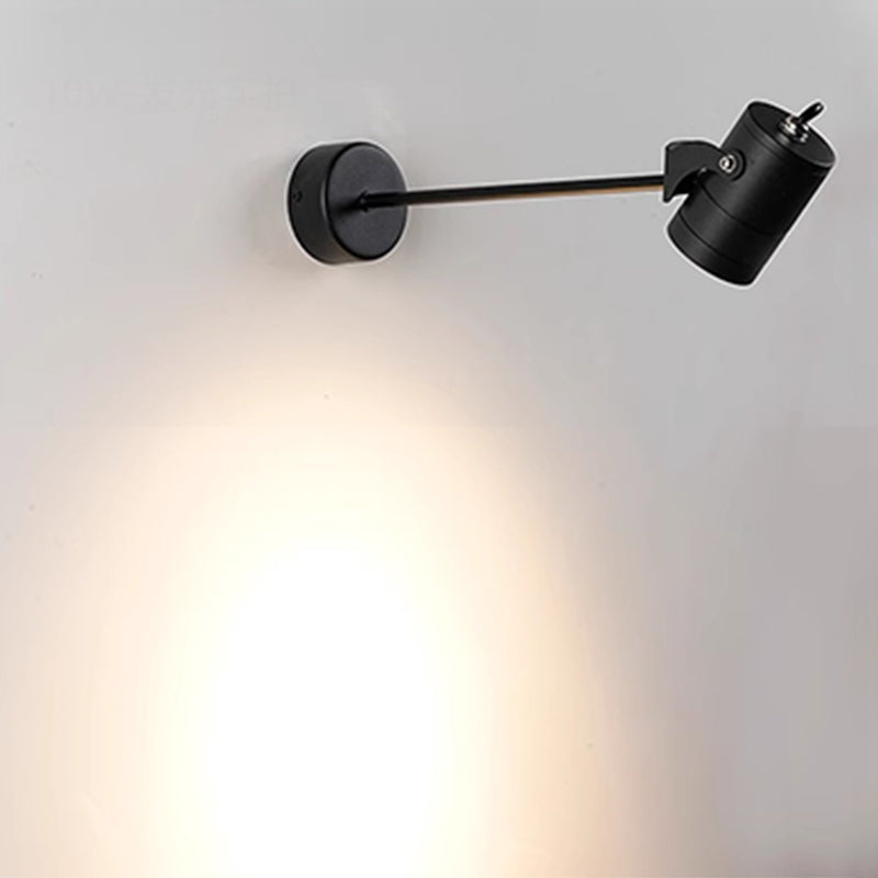 Modern Waterproof Aluminum LED Wall Sconce with Adjustable Cylinder Long Pole for Outdoor Patio