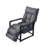Modern Scandinavian Tech-Fabric Accent Chair with Metal Frame, Rounded-Rectangular Design, Armrests and Backrest for Home Office