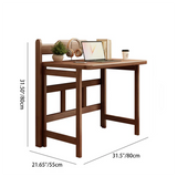 Sleek Foldable Wooden Desk — Modern Minimalist Rectangle for Home Office