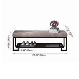 Sleek Modern Minimalist Rectangular Wrought Iron Shoe Bench with PU Leather & Tech Fabric, 2-Tier for Entryway