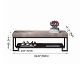 Sleek Modern Minimalist Rectangular Wrought Iron Shoe Bench with PU Leather & Tech Fabric, 2-Tier for Entryway