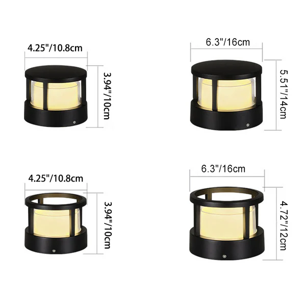Industrial-Grade Waterproof Aluminum Cylinder LED Outdoor Landscape Light for Lawn and Garden