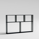 Sleek Modern Minimalist Acrylic 3-Tier Rectangular Display Rack for Living Room