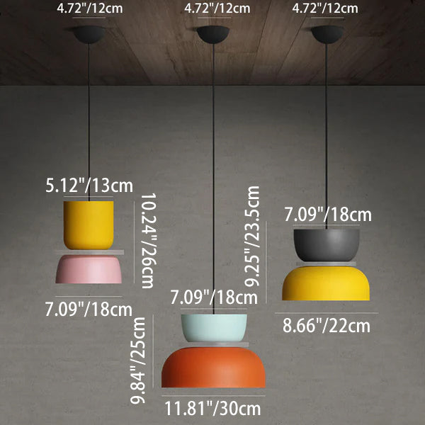 Nordic Colorful Macaron 1-Light LED Pendant Lamp