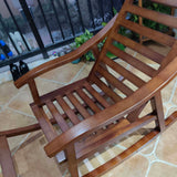 Sleek Oak & Linen Ergonomic Rocking Chair with Armrests - Modern Minimalist Design for Living Room & Bedroom