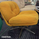 Modern Minimalist Rectangular Corduroy Accent Chair with Steel Frame and Backrest — Armless for Living Room