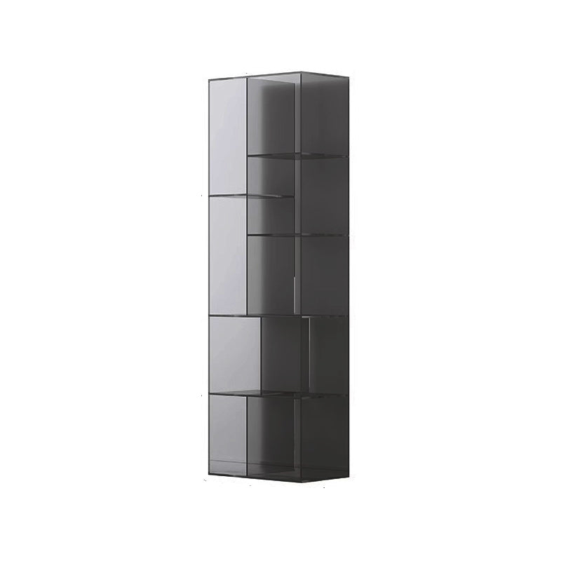 Modern Minimalist 9-Cabinet Acrylic Display Rack - Square & Rectangular Shelving for Living Room