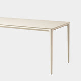 Modern Minimalist Rectangular Rock-Slab Aluminum Alloy Dining Table & Chair Set for 4