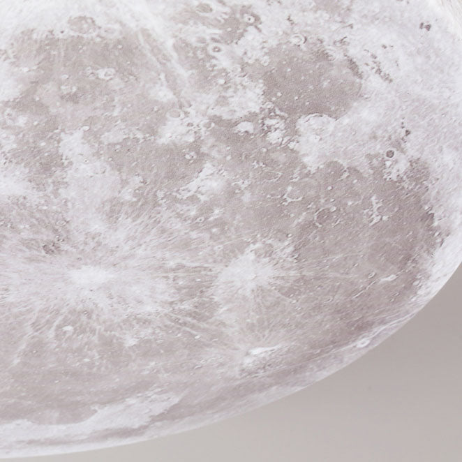 Nordic Minimalist Moon-Round LED Flush-Mount Ceiling Light with PVC Diffuser