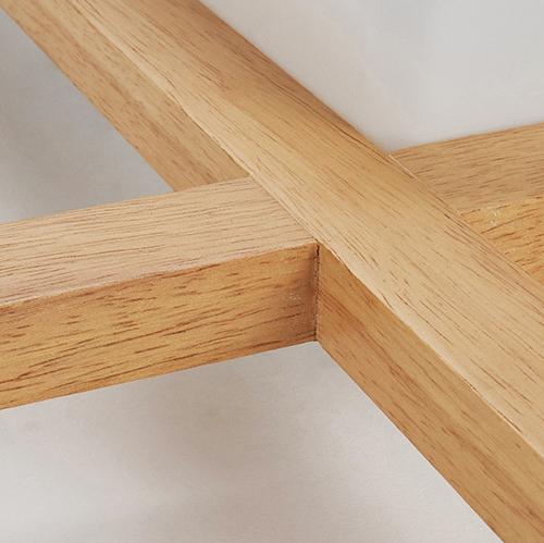 Modern Solid Wood Square LED Flush-Mount Ceiling Light – Tatami-Style Japanese Design