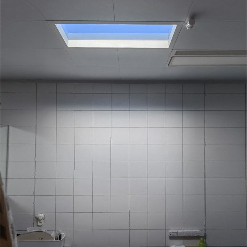 Sleek Modern Smart Blue Sky Aluminum LED Flush-Mount Ceiling Light