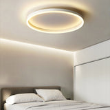 Nordic Minimalist Circular Ring LED Flush Mount Ceiling Light with Iron & Acrylic