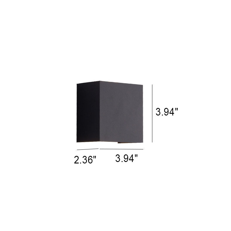 Sleek Modern Solid-Color Aluminum Square LED Outdoor Wall Sconce – Waterproof, Energy-Efficient Outdoor Lighting