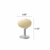 Elegant Nordic Vintage Cream Round Glass 1-Light Table Lamp