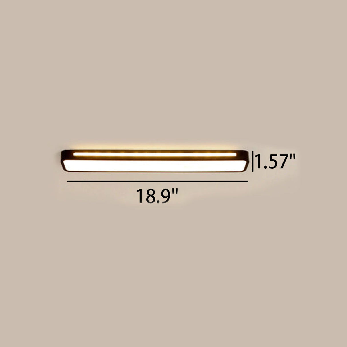 Nordic Minimalist Long LED Flush-Mount Ceiling Light — Sleek, Modern Ceiling Fixture