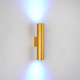 Sleek Aluminum 2-Light Cylindrical Wall Sconce Lamp