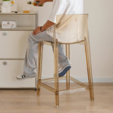 Modern Scandinavian Square Bar Stool with Backrest and Footrest – Ideal Kitchen Seating