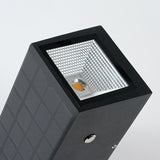 Sleek Black Rectangular Solar LED Outdoor Wall Light — Die-Cast Aluminum