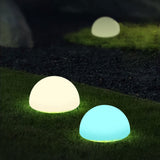Solar-Powered Waterproof PE Sphere LED Outdoor Lawn Light - Decorative Garden Accent