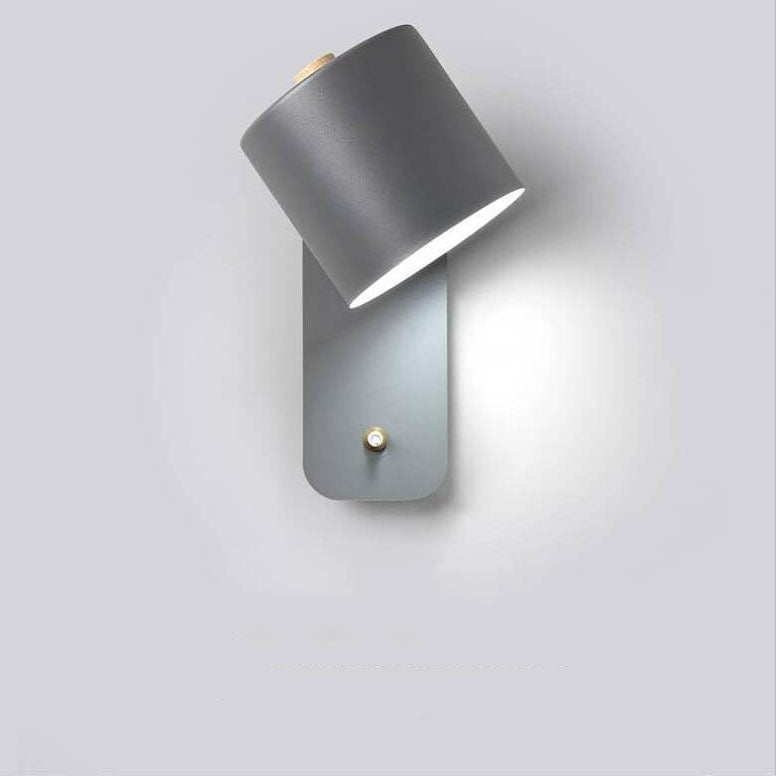 Nordic Macaron Cylinder-Shaped Rotatable 1-Light Wall Sconce