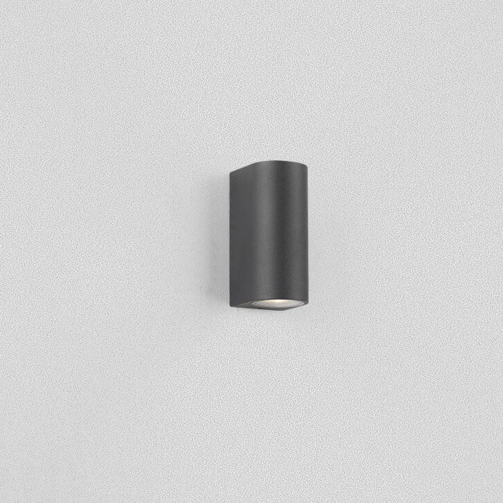 Sleek Modern Outdoor 2‑Light Wall Sconce with Glass Cylinder Shade — Waterproof Aluminum Lamp