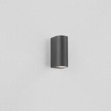Sleek Modern Outdoor 2‑Light Wall Sconce with Glass Cylinder Shade — Waterproof Aluminum Lamp