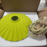 Chic Modern Macaron Cement Scalloped Shade 1-Light Pendant Light