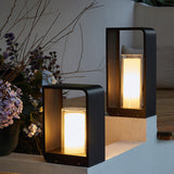 Modern Minimalist Square-Frame LED Landscape Light - Waterproof Stainless Steel & Acrylic for Outdoor Patio & Lawn