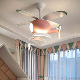 Charming Cartoon Aircraft LED Ceiling Fan Light with Downrods