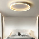 Nordic Minimalist Circular Ring LED Flush Mount Ceiling Light with Iron & Acrylic