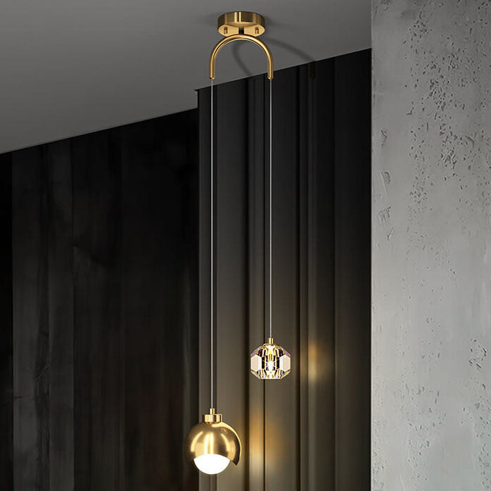 European-Style Luxury Iron & Brass LED Island Light Chandelier