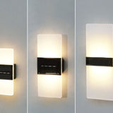 Courtyard Waterproof Acrylic LED Solar Wall Sconce Lamp - Modern Outdoor Lighting