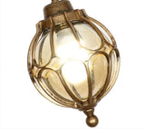 Stylish European Retro Spherical 1-Light Outdoor Waterproof Pendant Light
