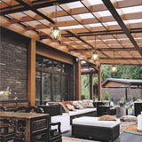 Stylish European Retro Spherical 1-Light Outdoor Waterproof Pendant Light