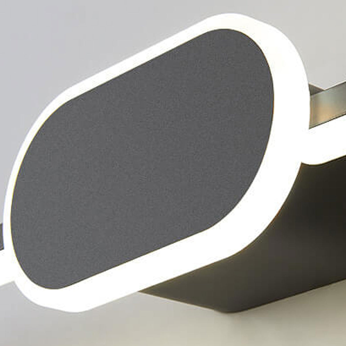 Sleek Modern Minimalist Long-Strip Oval-Base Vanity LED Wall Sconce Lamp