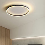 Nordic Minimalist Circular Ring LED Flush Mount Ceiling Light with Iron & Acrylic
