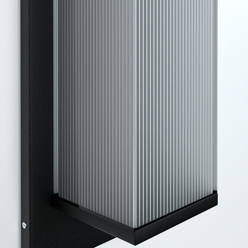 Modern Minimalist Solar LED Outdoor Wall Sconce – Rectangular Stainless Steel & Acrylic, Waterproof Patio Lighting