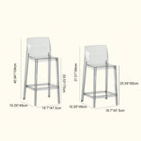 Modern Scandinavian Square Bar Stool with Backrest and Footrest – Ideal Kitchen Seating