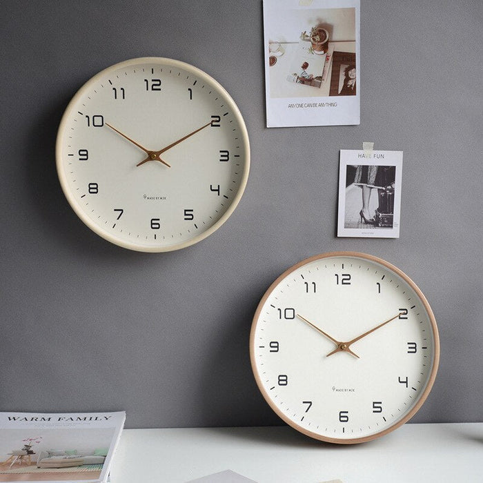 Nordic Wood Wall Clock - Minimalist Timber Timepiece