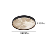 Nordic Moon Round LED Flush Mount Ceiling Light — Creative Minimalist Design with Soft Ambient Glow