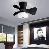 Nordic Macaron Metal LED Ceiling Fan Light – Semi-Flush Mount, Modern Scandinavian Design