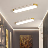 Sleek Modern Minimalist Rectangular Ring LED Flush-Mount Ceiling Light