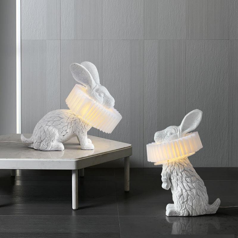 Contemporary Resin Rabbit LED Table Lamp - One-Light Creative Home Accent