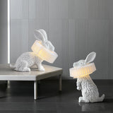 Contemporary Resin Rabbit LED Table Lamp - One-Light Creative Home Accent