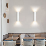 Sleek Aluminum 2-Light Cylindrical Wall Sconce Lamp