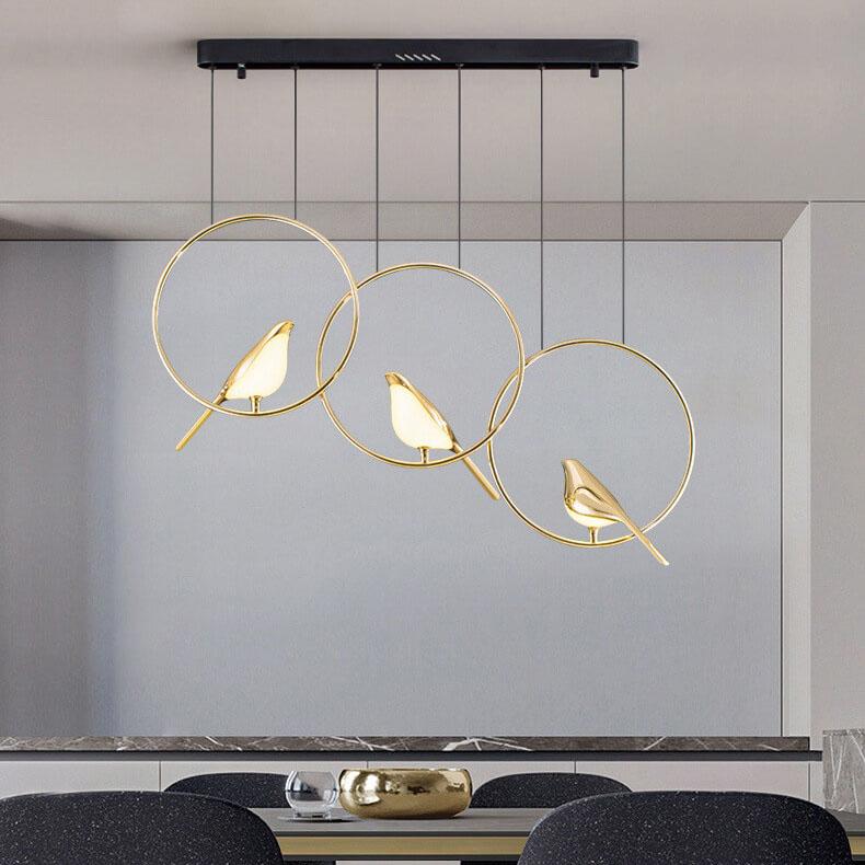 Nordic-Style Bird-Shaped Acrylic LED Chandelier - 1/3/6-Light Options