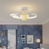 Sleek Modern Space Planet Globe LED Ceiling Light - Semi-Flush Mount