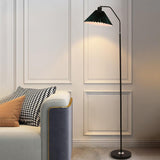 Elegant Minimalist Floor Lamp with Pleated Fabric Shade - 1-Light