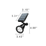 Sleek Modern Solar-Powered Waterproof Conical LED Spotlight — Outdoor Floor Plug Light