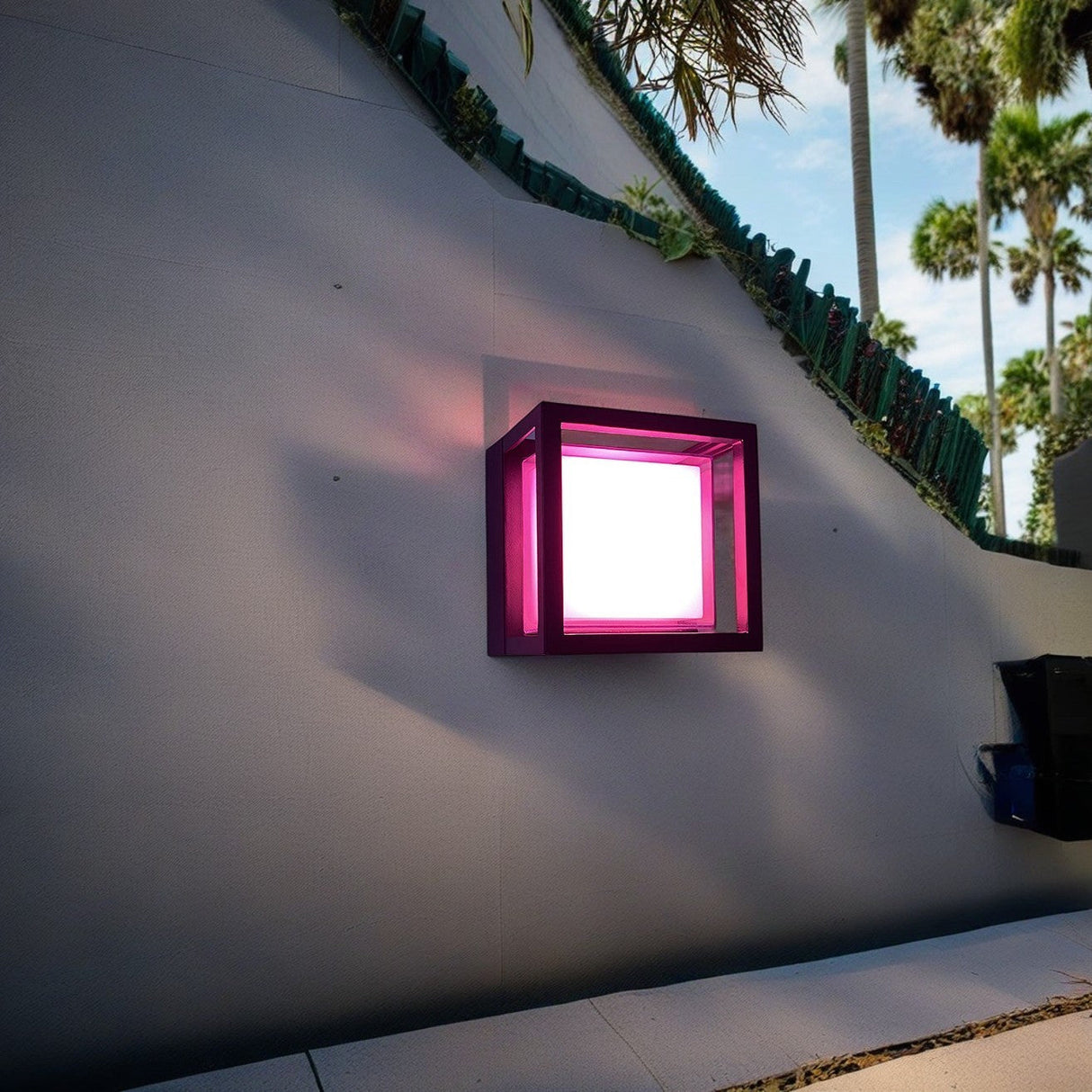 Modern Minimalist Waterproof Square LED Outdoor Wall Sconce Lamp - Aluminum & Acrylic, Garden